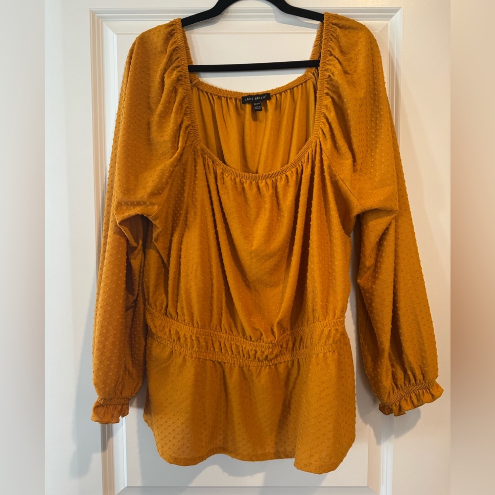 Women’s square neck yellow top